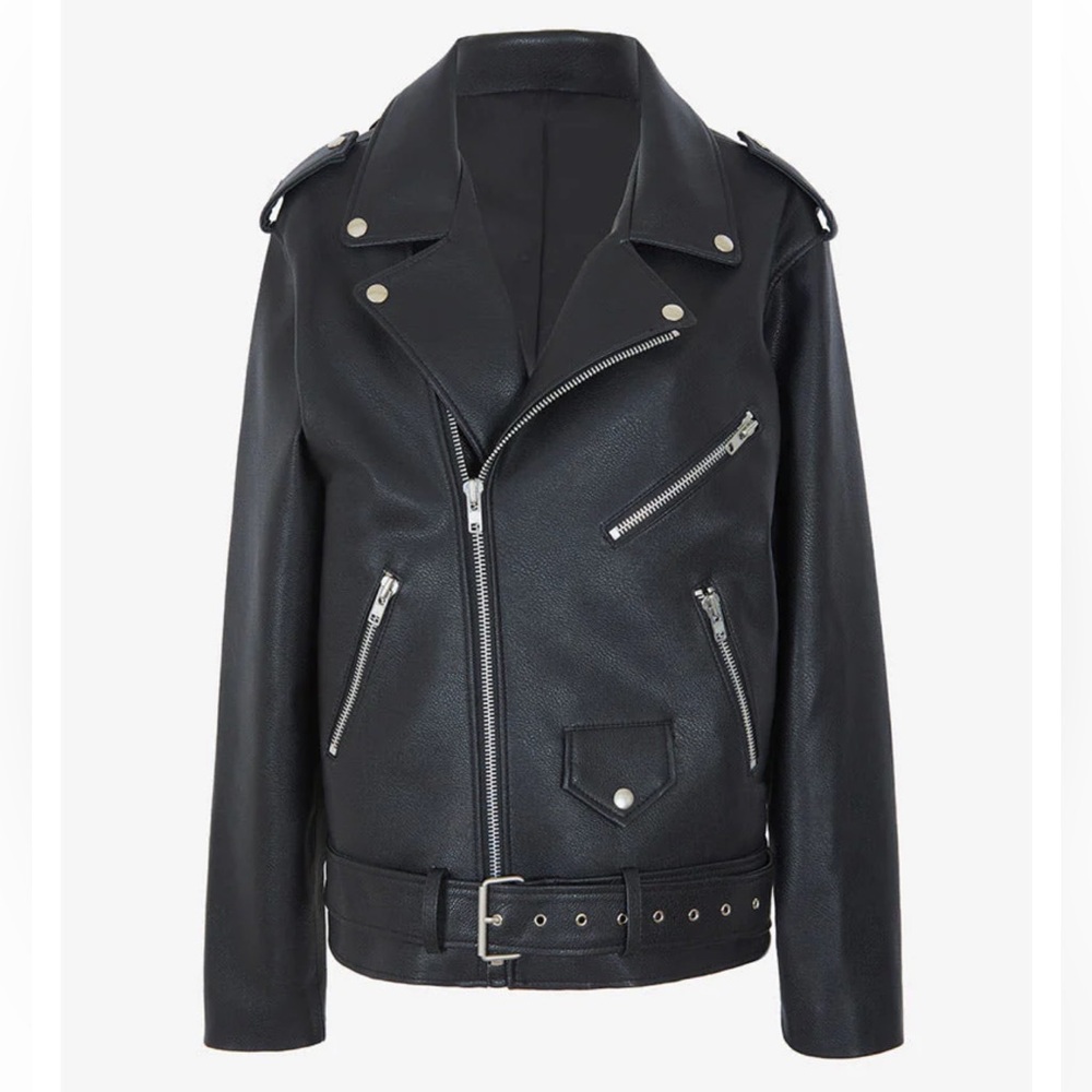 The Frankie Shop Black Leather Jacket